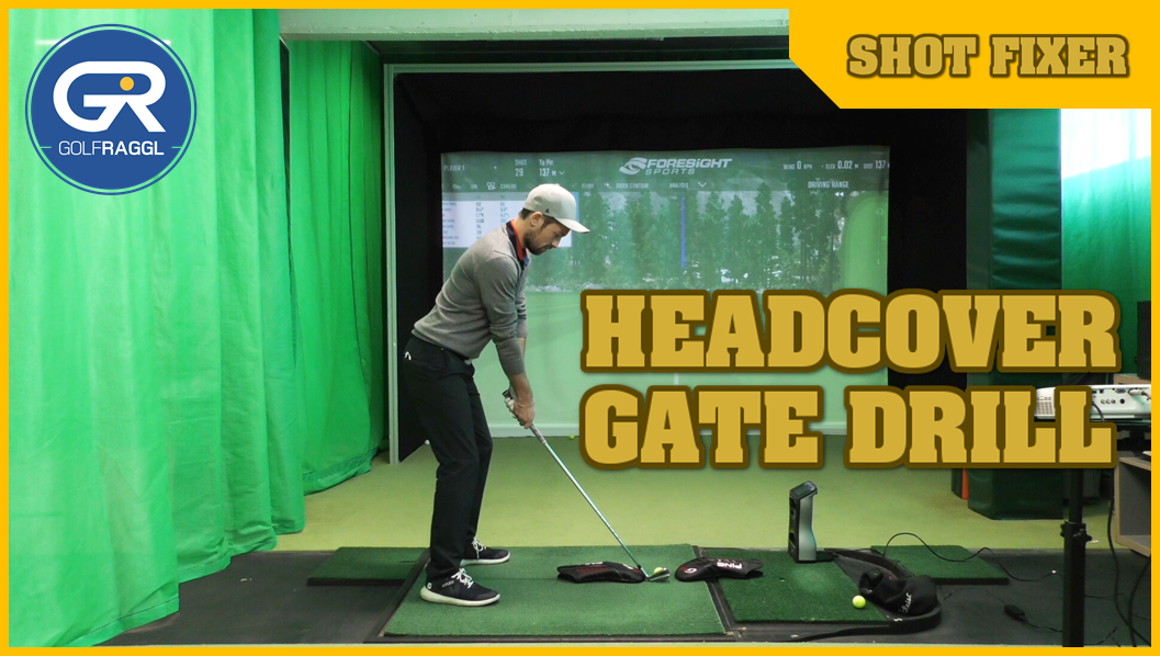 Headcover Gate Drill für mittige Treffer Florian Raggl Golftraining